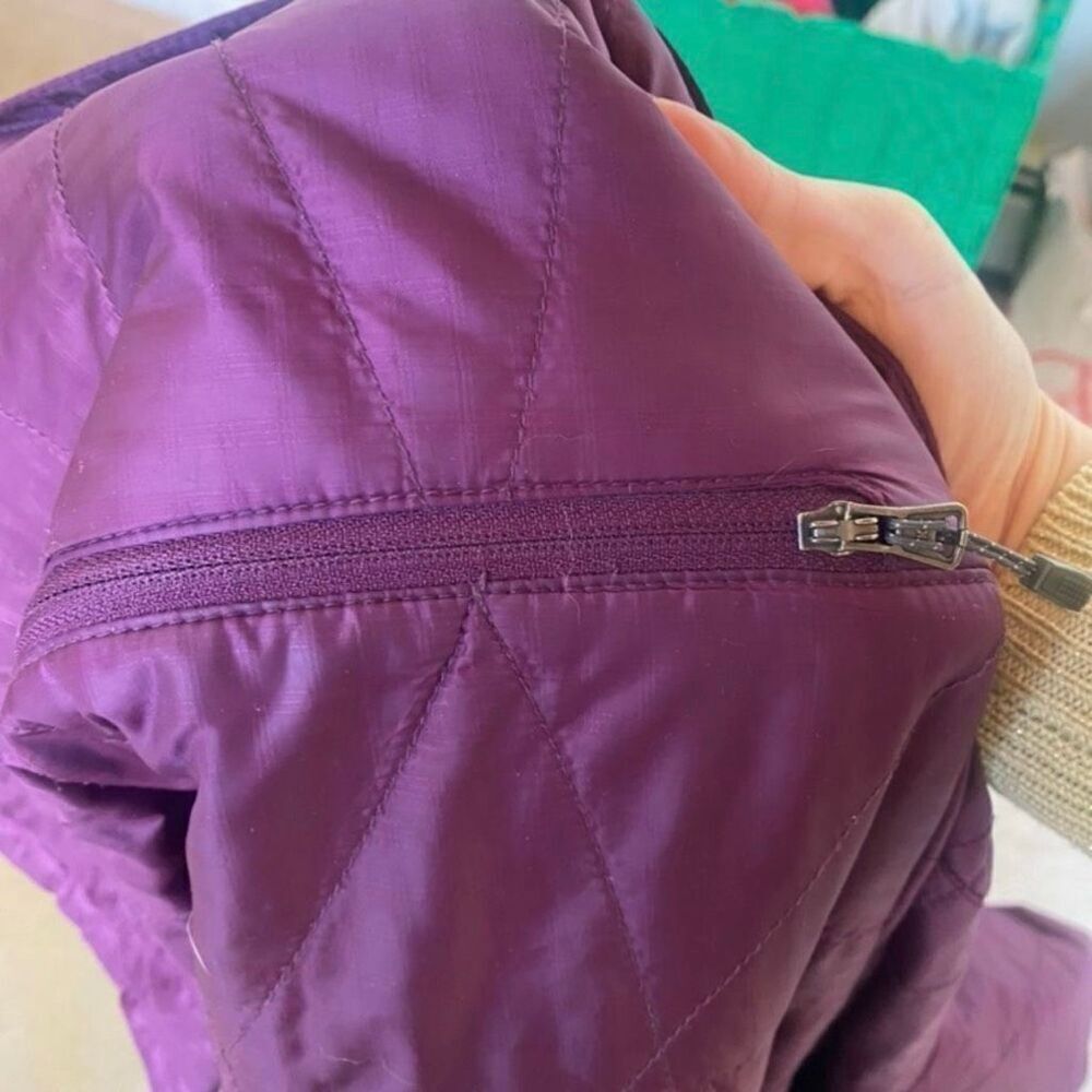 Columbia Omni-Heat Purple Lightweight Jacket Women’s M Hooded Insulated Coat - Picture 8 of 8